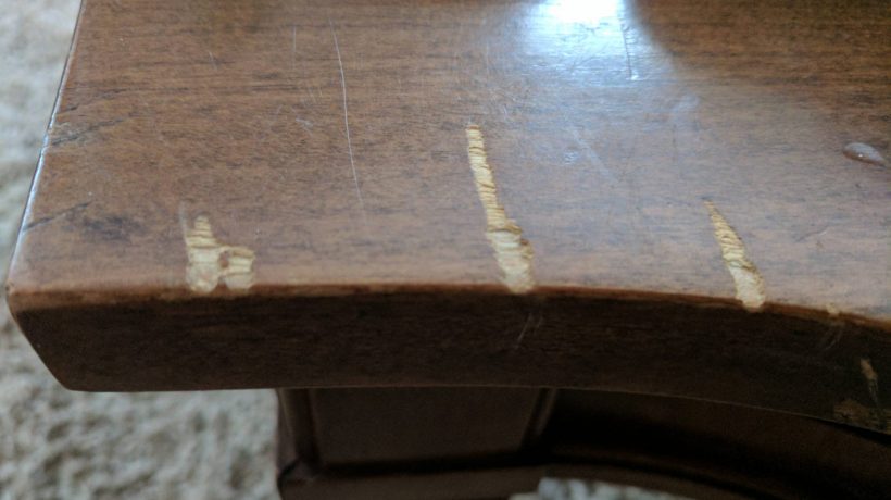 How to fix deep scratches in wood table