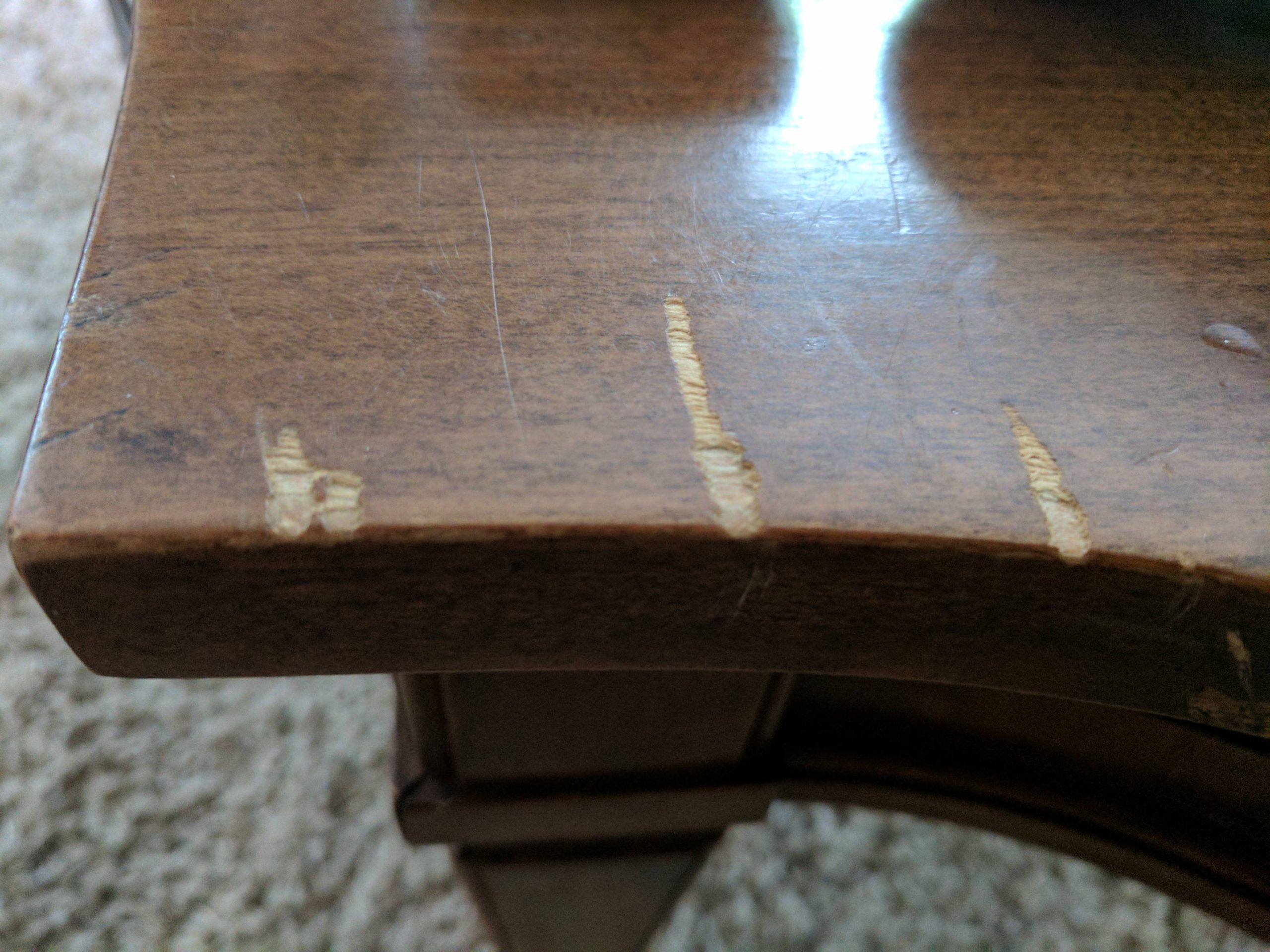 how to fix deep scratches in wood table