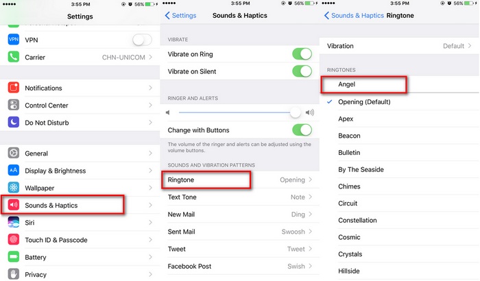 how to set different ringtones for different contacts iphone