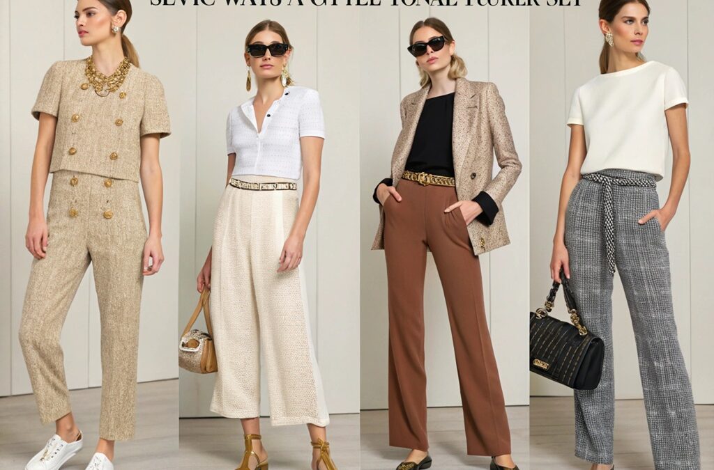 Where can I buy a quality textured tonal trouser set