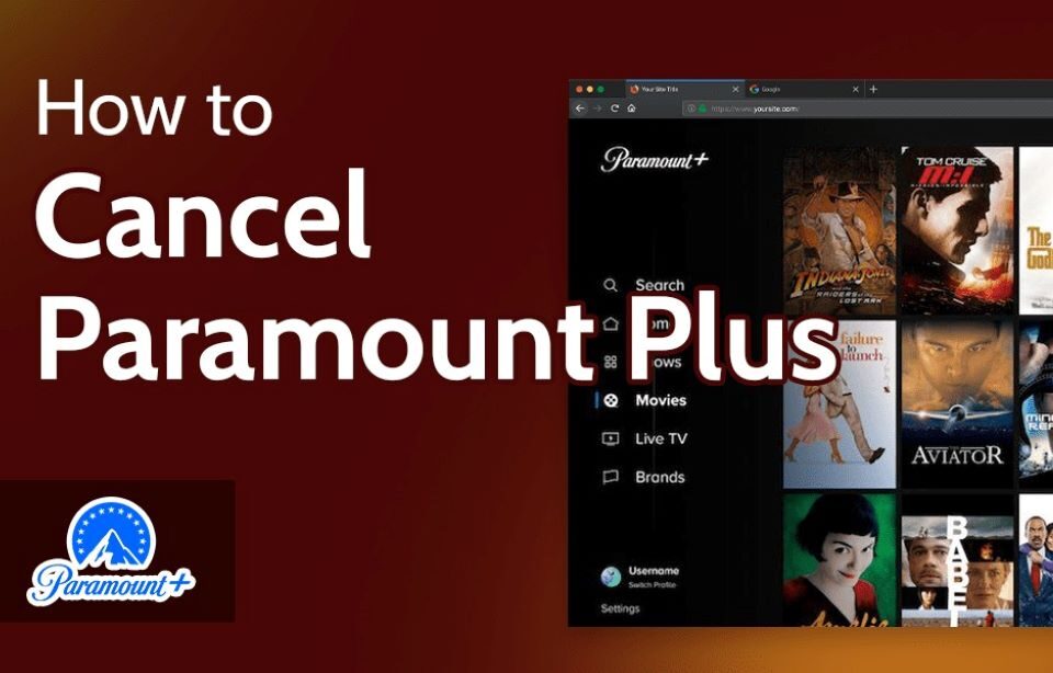Person using smartphone to cancel Paramount Plus subscription with account settings screen visible