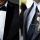 Close-up of a man choosing between a bow tie and a necktie for a wedding outfit