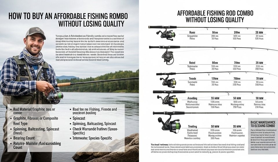 Affordable spinning fishing rod combo for beginners