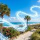 A glowing magical ice ribbon sparkling under a bright Florida sun.